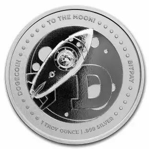 1 oz Dogecoin Silver Round - The Moon (2)
