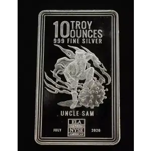 10 oz Envela Covid Uncle Sam Silver Bar (July 2020)