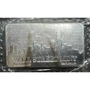 10 oz Silver Bar - Wall Street Mint (2017 Date) with Toning