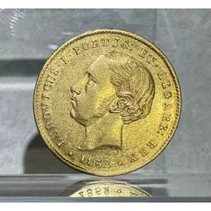 1862 Portugal 5000 Réis - Luis I Gold Coin (2)