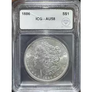 1886 Morgan Dollar ICG AU58 IDC Verified