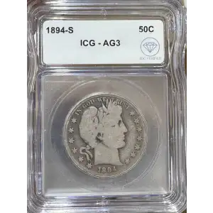 1894 S Barber Half Dollar ICG AG-3 IDC Verified