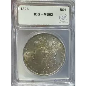1896 Morgan Dollar ICGMS62 IDC Verified