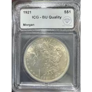 1921 Peace Silver Dollar ICG BU Quality IDC Verified (2)