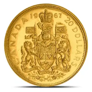 1967 $20 Canadian Confederation Gold Coin (Varied Condition)