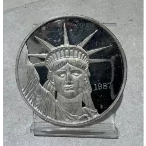 1987 5 oz. Statue of Liberty Silver Proof Round Casa de Moneda Mexico