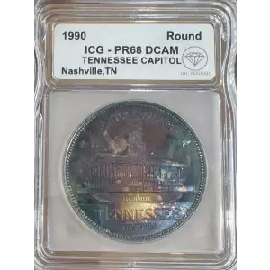 1990 Nashville Tennessee Capitol 1 oz Round