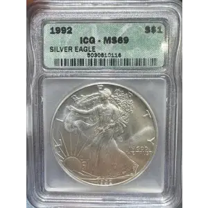 1992 American Silver Eagle ICG MS69 (2)