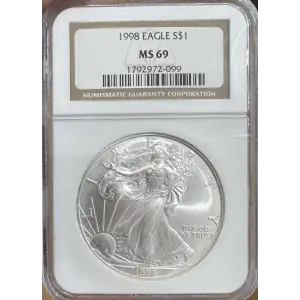1998 American Silver Eagle NGC MS69 (4)