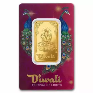 1oz PAMP Gold Bar - Diwali Festival of Lights Lakshmi