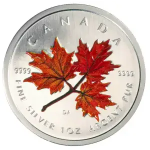 2001 Canada 1 oz Silver $5 Maple Leaf Colorized