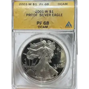 2001 W American Silver Eagle ANACS PR-68 DCAM