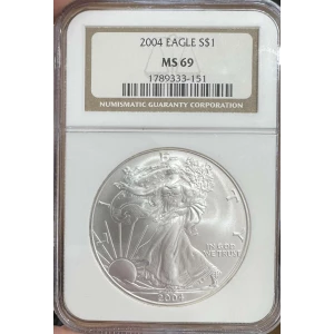 2004 American Silver Eagle NGC MS69