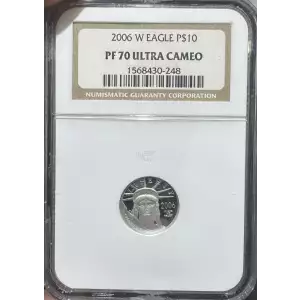 2006 1/10oz Platinum Eagle NGC PR 70 Ultra Cameo