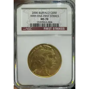 2006 1oz Gold Buffalo NGC MS70 First Strikes (2)