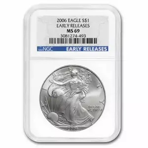 2006 American Silver Eagle NGC MS69 Early Release