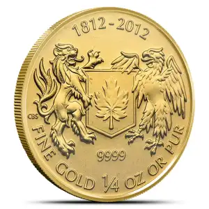 2012 1/4oz Canadian War 1812 Gold Coin