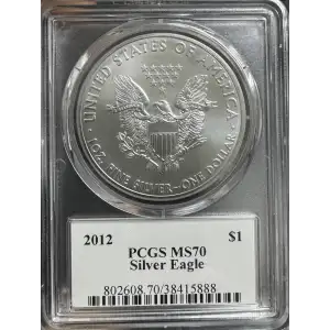 2012 American Silver Eagle PCGS MS70 (2)