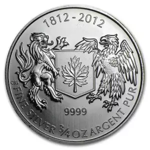 2012 Canada 3/4 oz Silver War of 1812 (2)