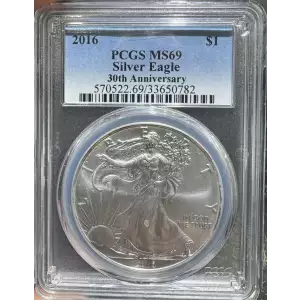 2016 American Silver Eagle PCGS MS69 30th Anniversary (2)