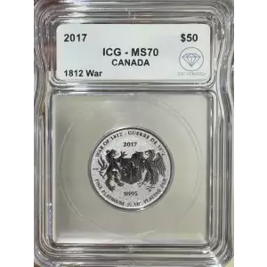 2017 Canada Platinum War of 1812 ICG MS70 IDC Verified (2)