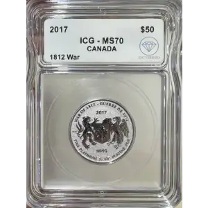 2017 Canada Platinum War of 1812 ICG MS70 IDC Verified (2)