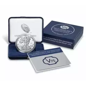 2020 End of World War II 75th Anniversary American silver Eagle Proof Coin (2)
