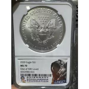 2020 MS 70 NGC Astronaut Scholarship Foundation Label