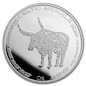 2020 Republic of Chad 1 oz Silver Celtic Animals: Ox