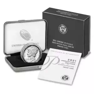 2021-W 1 oz Proof American Palladium Eagle Coin (Box + CoA)