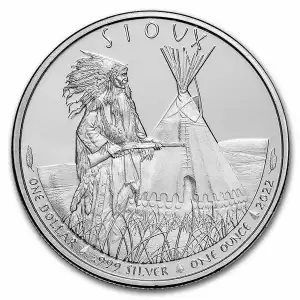 2022 1 oz Silver $1 Sioux Indian Chief Guardian BU (2)
