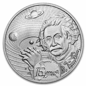 2022 $2 NIUE Albert Einstein E=MC2 Silver 1oz Round (2)