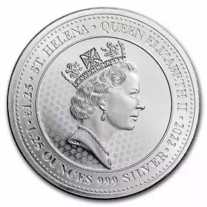 2022 Saint Helena 1.25 oz Silver Spade Guinea Shield
