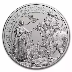 2023 1 oz St. Helena Silver Faerie Queene Una and Redcrosse Coin (2)