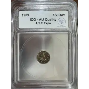 Alaska Yukon Pacific Expo 1/2 DWT Quarter Gold