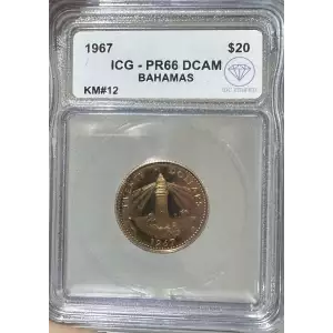 BAHAMAS Gold 20 DOLLARS