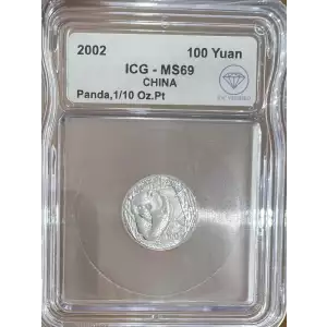 China 1/10 oz Platinum Panda