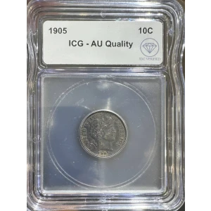 Dimes---Barber 1892-1916 -Silver- 1 Dime (2)