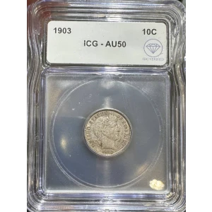 Dimes---Barber 1892-1916 -Silver- 1 Dime (2)