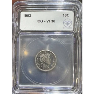 Dimes---Barber 1892-1916 -Silver- 1 Dime (2)