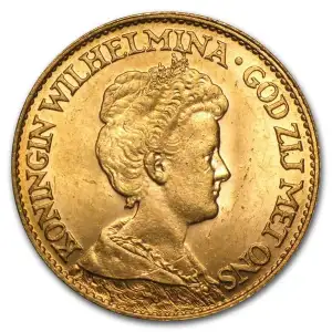 Netherlands Gold 10 Gulden (Random Year)