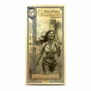 Oklahoma 5 Goldback Note (2025 Alpha Series) Limited 1st Edition