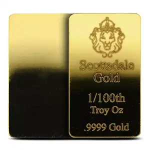Scottsdale Gold 1/100th Oz Bar