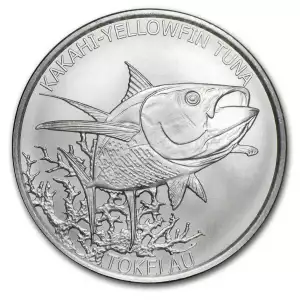 2014 Tokelau 1 oz Silver $5 Yellowfin Tuna (2)