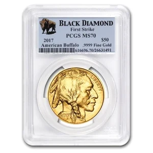 2017 American Gold Buffalo PCGS MS 70FS Black Diamond 1 oz
