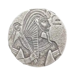 2016 5 oz Republic of Chad 3000 Francs Silver King Tut Coin - Egyptian Relic Series (2)