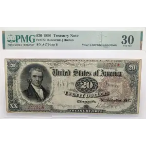 $20 1890 Large Brown Treasury or Coin Notes 372