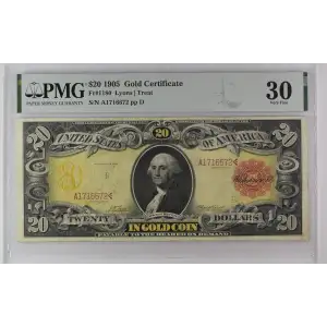 $20 1905 Small Red Gold Certificates 1180 (2)