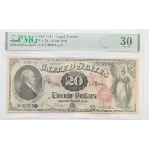 $20  Small Red with rays Legal Tender Issues 128