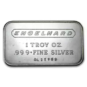1oz Engelhard Silver Bar (Elongated Logo Hallmarked Back)